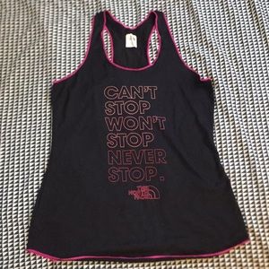 THE NORTH FACE Black and Pink Tank Top, Size: M